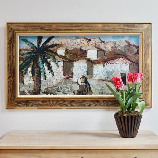 Vintage Mid Century Oil Painting From Sweden By B Wahlberg