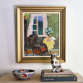 Load image into Gallery viewer, Vintage Mid Century Art Interior Scene From Sweden 1949