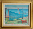 Load image into Gallery viewer, Oil Painting Vintage Mid Century From Sweden By Hellsing 1964