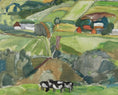 Load image into Gallery viewer, Vintage Art Room Original Oil Painting of Cows From Sweden