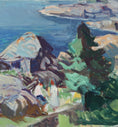 Load image into Gallery viewer, Mid Century Vintage Coastal Oil Painting From Sweden