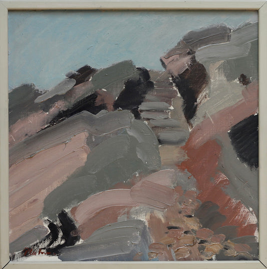 Mid Century Original Vintage Landscape Oil Painting from Sweden