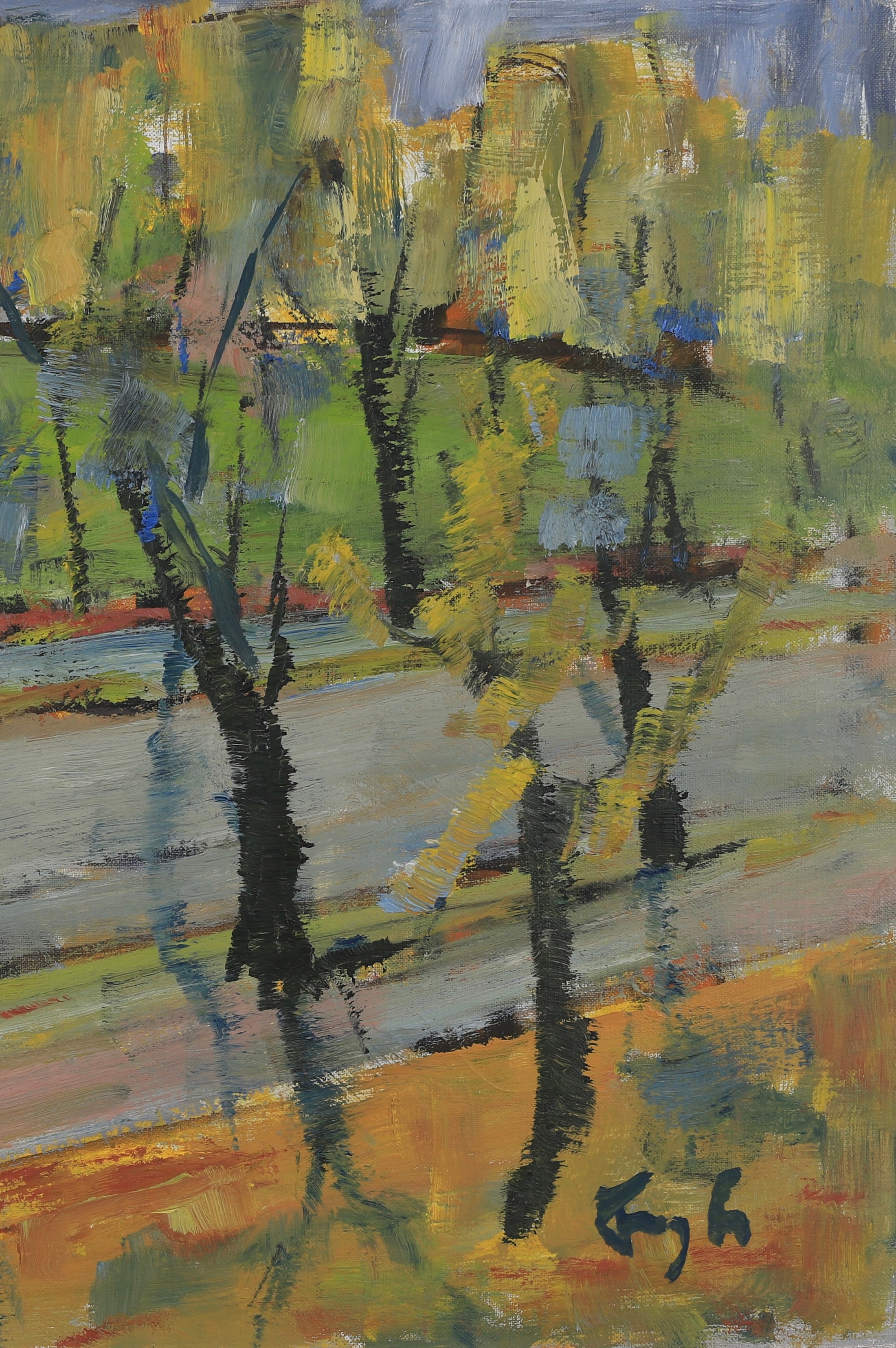 Vintage Oil Painting from Sweden by B Wahlberg