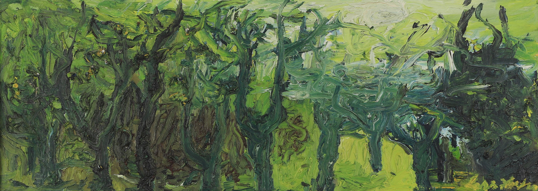 Vintage Mid Century Landscape Oil Painting From Sweden by L Herder