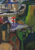 Load image into Gallery viewer, Mid Century Vintage Art Abstract Oil Painting From Sweden
