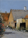 Load image into Gallery viewer, Swedish Vintage Village Scene Oil Painting From Sweden