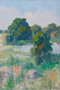Load image into Gallery viewer, Original Mid Century Landscape Oil Painting from Sweden