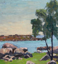 Load image into Gallery viewer, Mid Century Original Landscape Oil Painting From Sweden