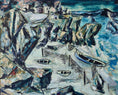 Load image into Gallery viewer, Mid Century Coastal Oil Painting From Sweden 1953