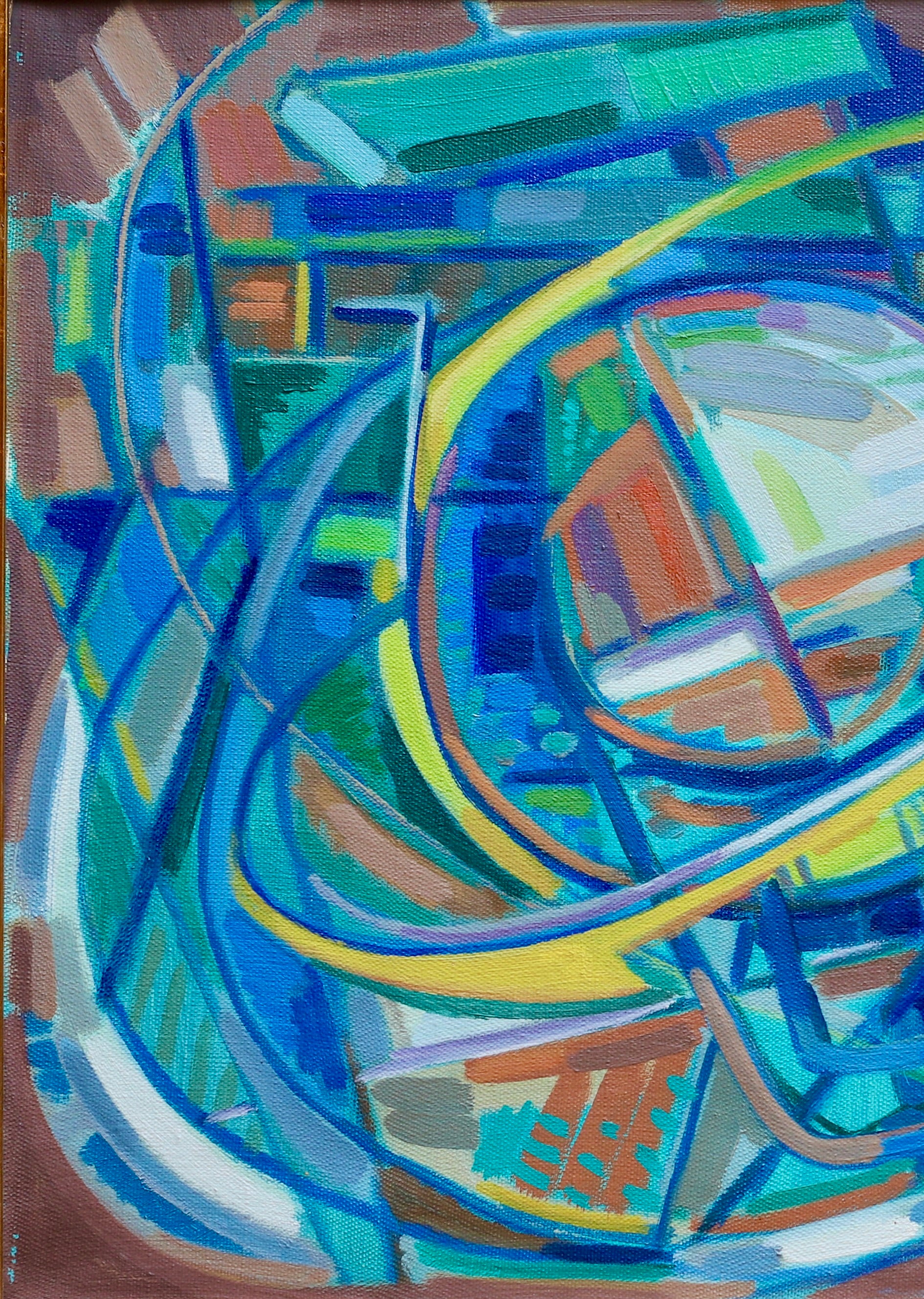 Mid Century Vintage Abstract Painting From Sweden