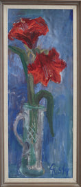 Load image into Gallery viewer, Vintage Art Room Mid Century Still Life Oil Painting From Sweden
