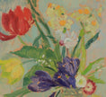 Load image into Gallery viewer, Original Still Life Floral Oil Painting Vintage Mid Century Sweden