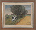 Load image into Gallery viewer, Vintage Art Room Original Oil Painting of Cows From Sweden
