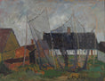 Load image into Gallery viewer, Mid Century Original Vintage Coastal Oil Painting from Sweden