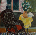 Load image into Gallery viewer, Vintage Mid Century Art Interior Scene From Sweden 1949