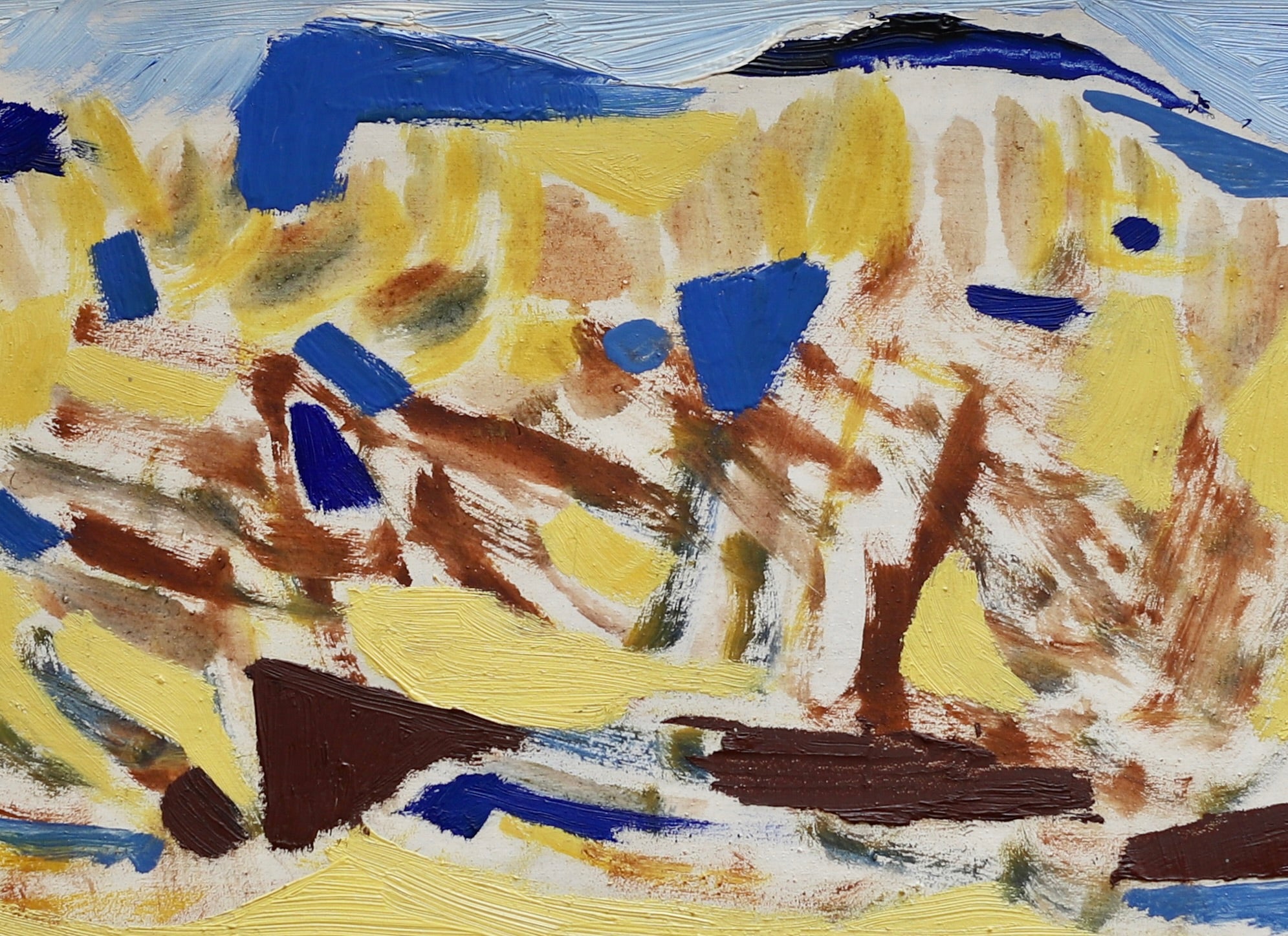 Mid Century Vintage Abstract Painting From Sweden