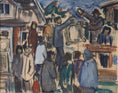 Load image into Gallery viewer, Vintage Painting of Figures from Sweden 1957
