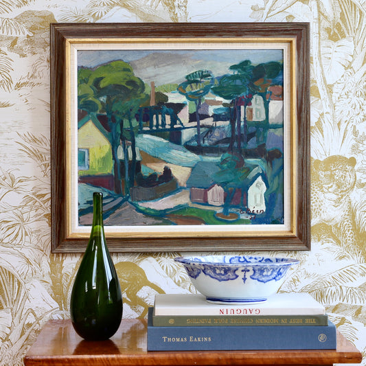 Vintage Art Original Landscape Oil Painting From Sweden