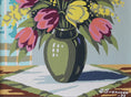 Load image into Gallery viewer, Mid Century Original Still Life Oil Painting of Tulips From Sweden
