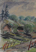 Load image into Gallery viewer, RESERVED RL Mid Century Original Landscape Oil Painting From Sweden