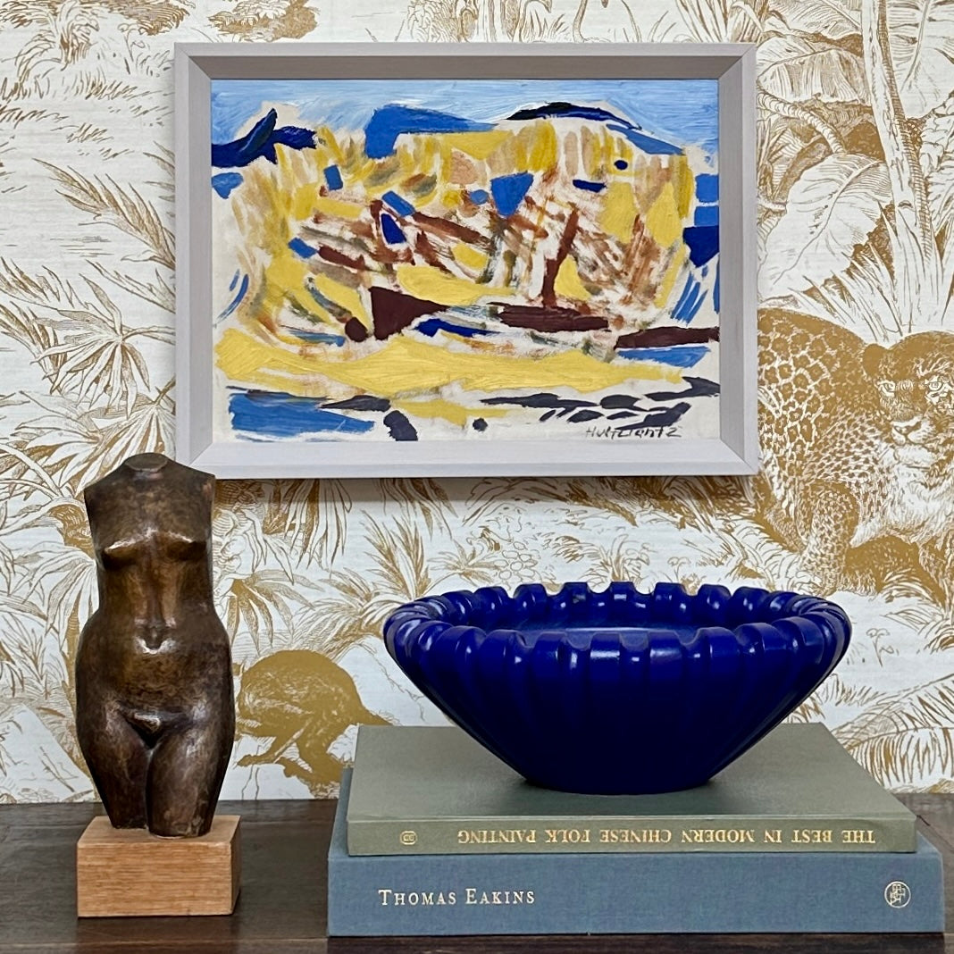 Mid Century Vintage Abstract Painting From Sweden