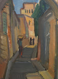 Load image into Gallery viewer, Mid Century Original Cityscape Oil Painting From Sweden