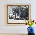 Load image into Gallery viewer, Vintage Art Original Winterscape Oil Painting From Sweden