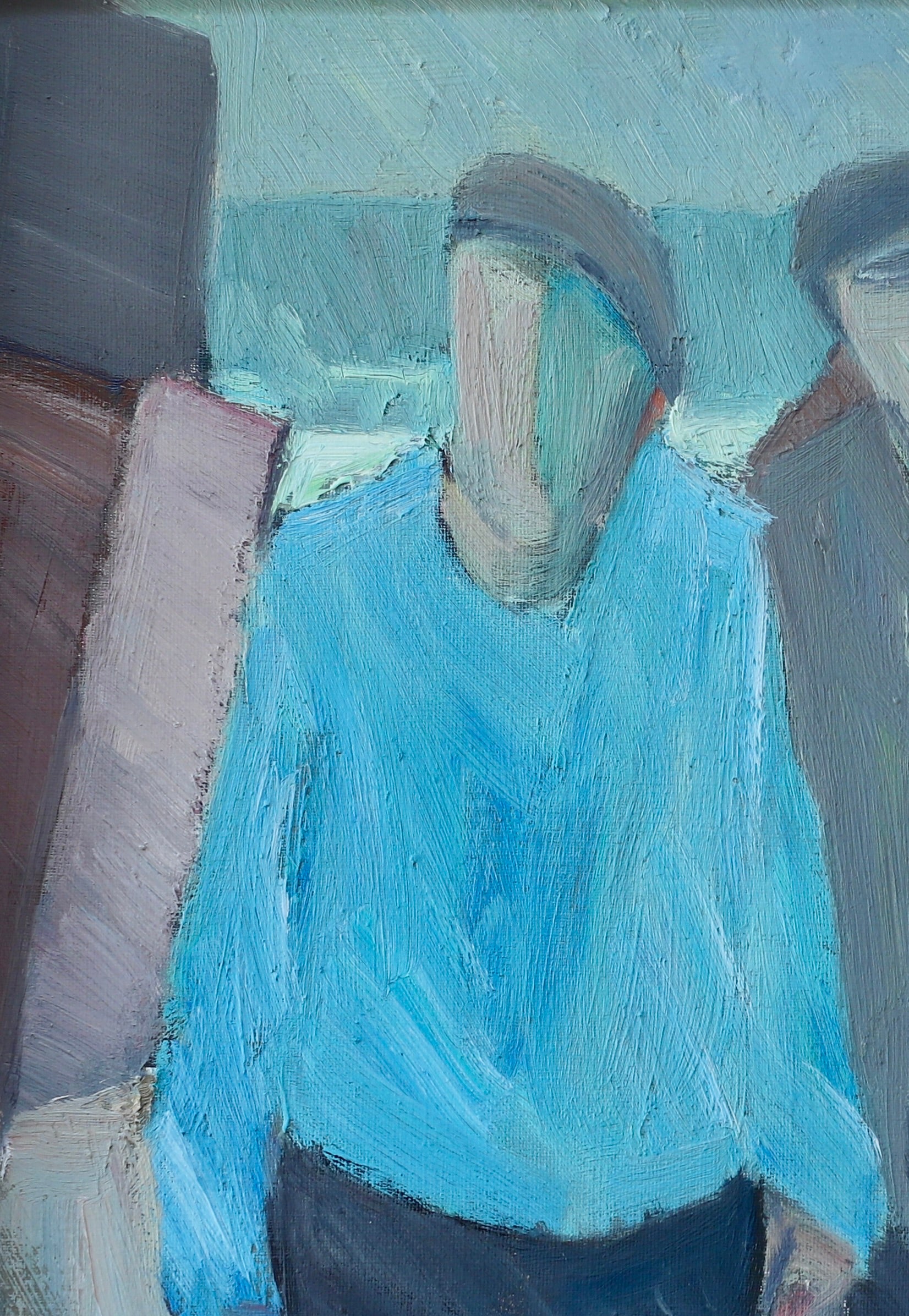 Mid Century Original Coastal Oil Painting From Sweden