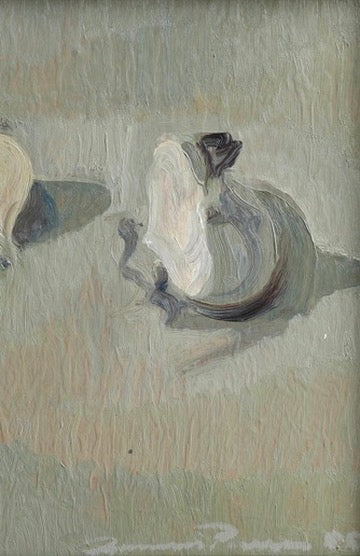 Mid Century Original Still Life Painting from Sweden 1955