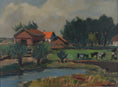Load image into Gallery viewer, Mid Century Oil Painting From Sweden by G Isaksson
