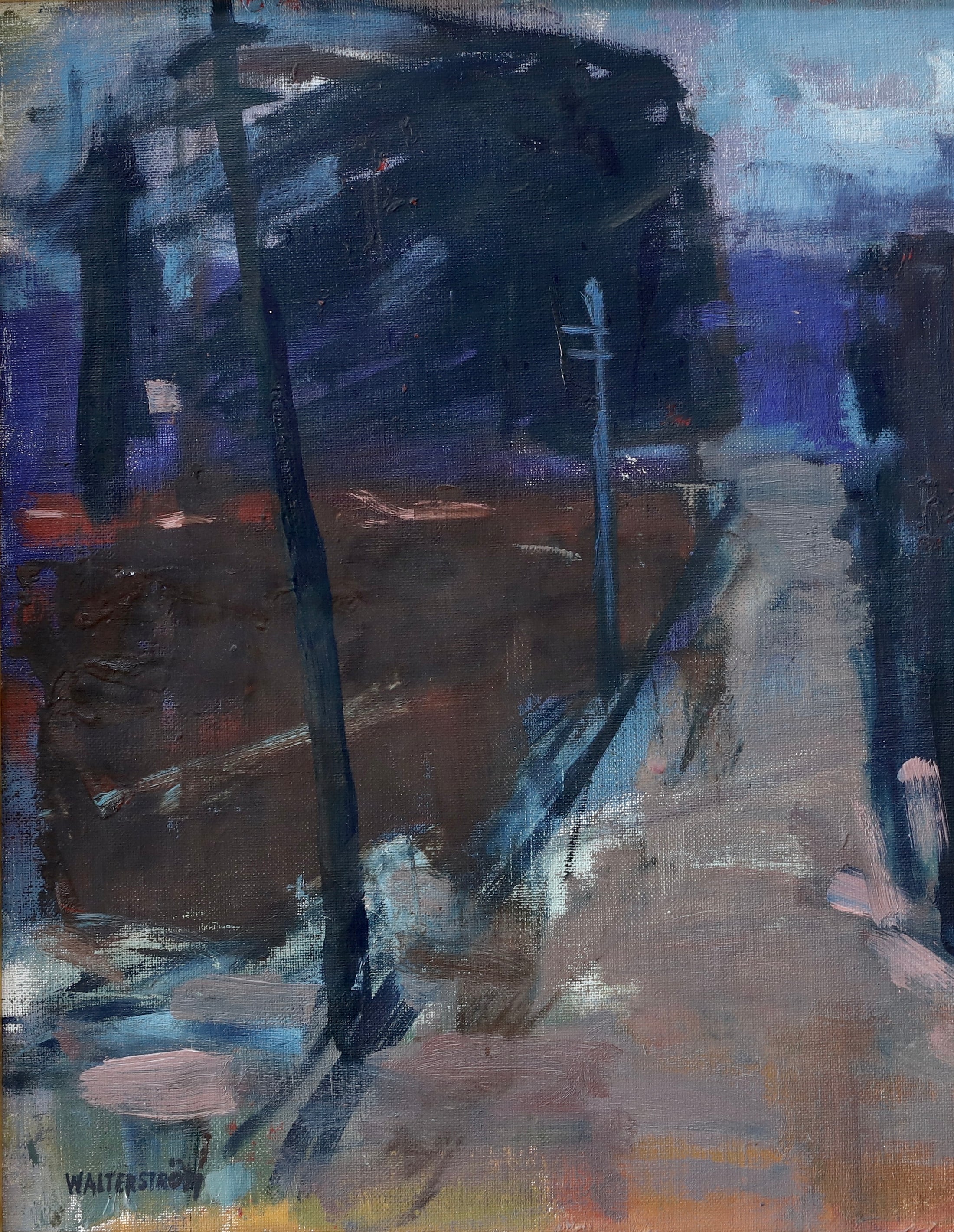 Vintage Art Mid Century Oil Painting By Walterström Sweden