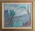 Load image into Gallery viewer, Vintage Art Room Mid Century Oil Painting of Paris From Sweden