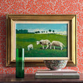 Load image into Gallery viewer, Vintage Art Room Original Oil Painting of Cows From Sweden
