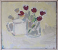 Load image into Gallery viewer, Mid Century Original Still Life Oil Painting of Tulips From Sweden