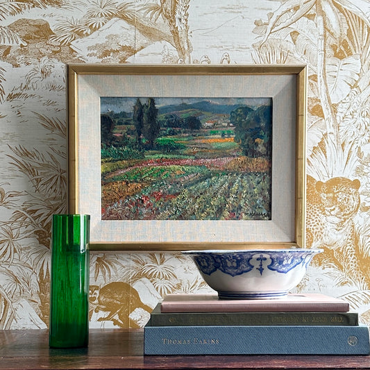 Colorful Vintage Original Landscape Oil Painting From Sweden