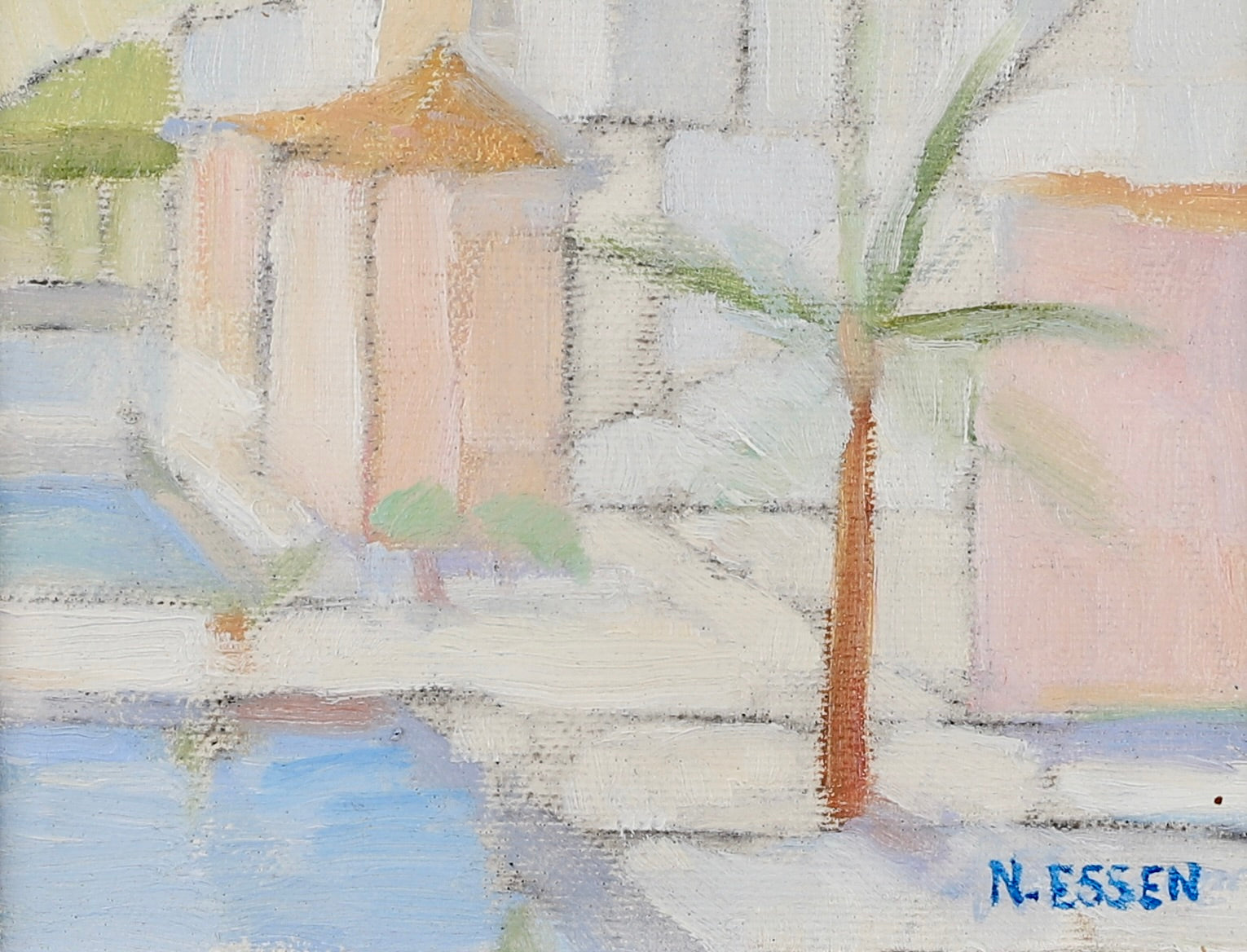 Mid Century Landscape Oil Painting Sweden