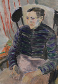 Load image into Gallery viewer, Swedish Vintage Figure in Interior Oil Painting From Sweden