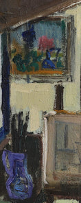 Load image into Gallery viewer, Vintage Art Room Original Artist's Studio  interior Oil Painting Sweden