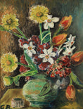 Load image into Gallery viewer, Vintage Art Room Original Still Life Oil Painting Sweden