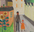 Load image into Gallery viewer, Mid Century Original Cityscape Oil Painting Sweden 1953