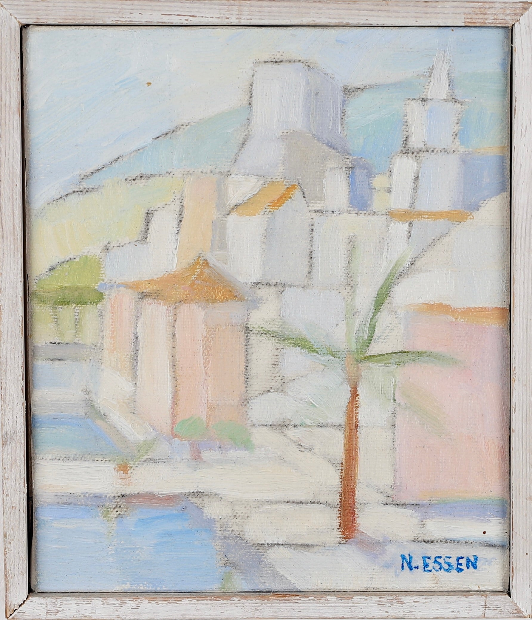 Mid Century Landscape Oil Painting Sweden