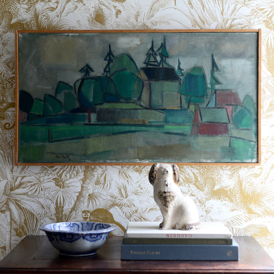 Vintage Art Landscape Oil Painting From Sweden