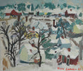 Load image into Gallery viewer, Mid Century Original Winterscape Oil Painting From Sweden