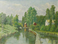 Load image into Gallery viewer, Vintage Art Original Landscape Oil Painting From Sweden