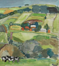 Load image into Gallery viewer, Vintage Art Room Original Oil Painting of Cows From Sweden