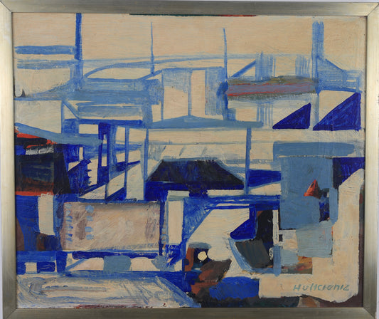 Vintage Mid Century Abstract Painting From Sweden