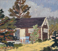Load image into Gallery viewer, Mid Century Original Vintage Landscape Oil Painting from Sweden