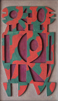 Load image into Gallery viewer, Mid Century Abstract Relief from Sweden