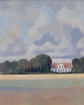Load image into Gallery viewer, Mid Century Original Vintage Farmhouse Oil Painting from Sweden 1953