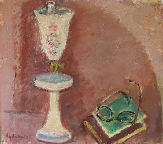 Vintage Mid Century Still Life Oil Painting From Sweden